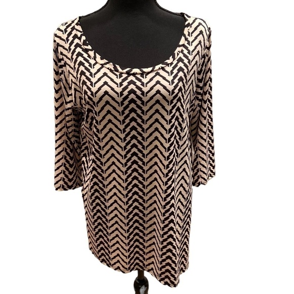 ACCENT Top Dark Brown and Cream - Picture 4 of 10